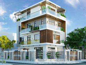 Mẫu biệt thự phố 4 tầng 2 mặt tiền hiện đại Quận 9