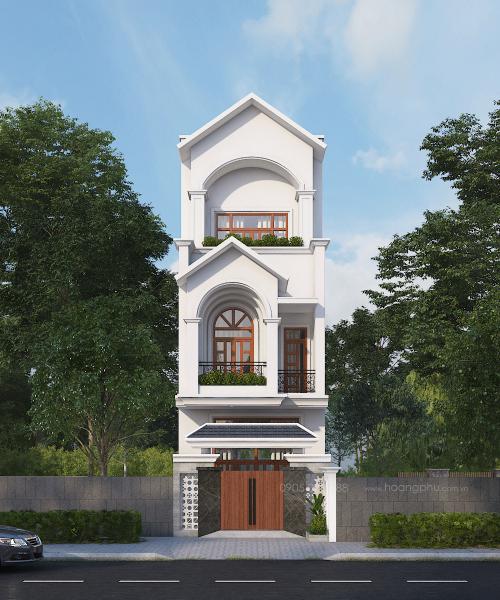 Mẫu thiết kế nhà phố 3 tầng tân cổ điển tại Nha Trang