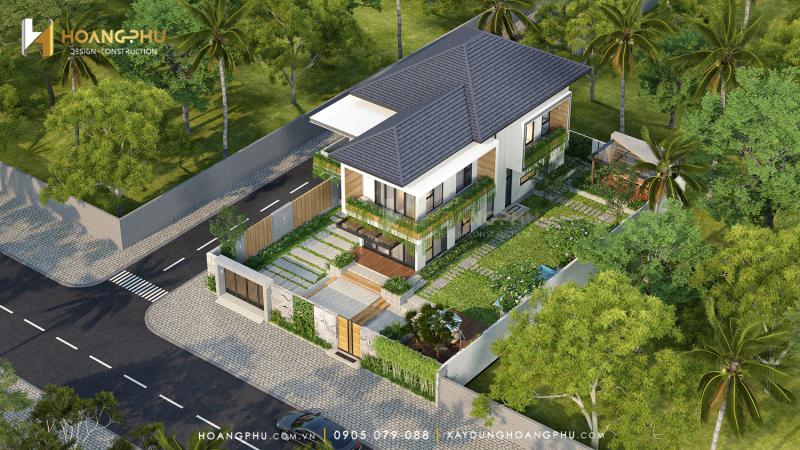 Mẫu biệt thự vườn 2 tầng mặt tiền lô góc tại Quận 7 Tp.HCM