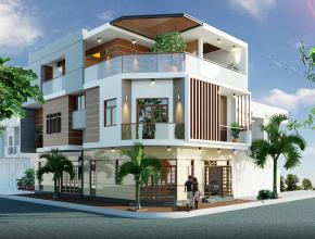 Biệt thự phố hiện đại 1 trệt 2 lầu 2 mặt tiền đẹp lạ lùng tại Biên Hòa